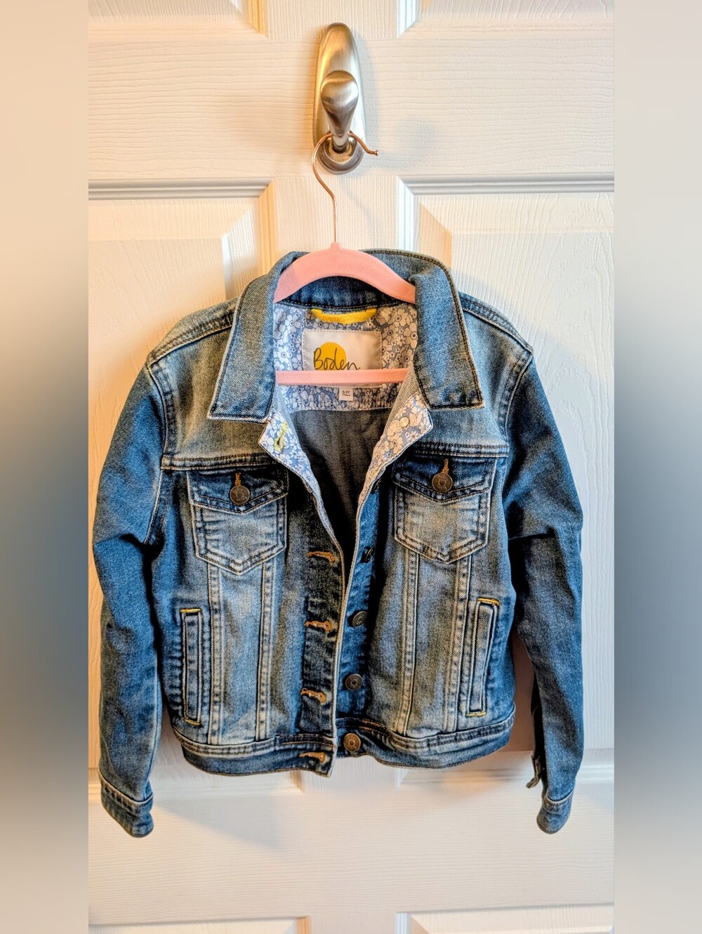 Mini Boden 8-9 EUC Girls' Light Blue Denim Jacket